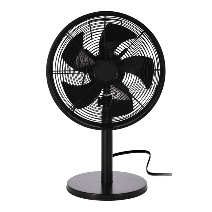 Well Home Ventilador de pie, Ø35cm, 35W, 3 velocidades, oscilación horizontal, 220-240V 50Hz, negro mate