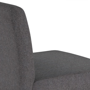 Lot de 2 chaises de bar en tissu gris foncé et pieds en bois 75 cm - Havane