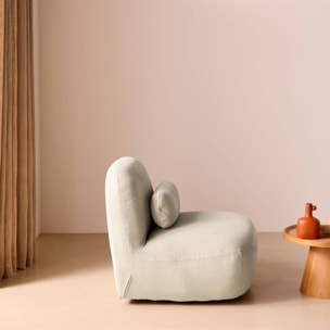 Fauteuil pivotant 360 bouclette texturée SPINO