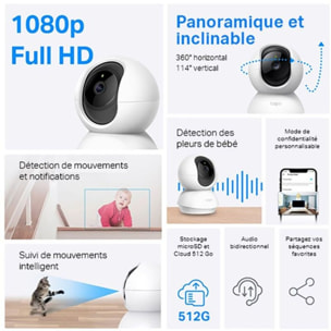 Caméra de surveillance TP-LINK Tapo TC70 1080p