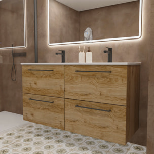 Conjunto de Baño Vex | 140 cm Teka | Cuatro Cajones | Lavabo Encastrado | No incluye Espejo | Mueble Montado | Alday
