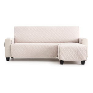 Cubre sofá para Chaise Longue DRY acolchado y con protección total antilíquidos marfil (brazo derecho)