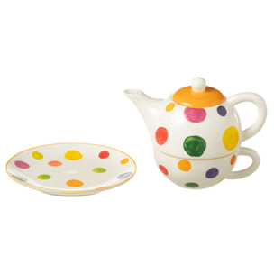 J-Line tasse + théière 'Tea For One' Ligne - porcelaine - mix - boîte cadeau