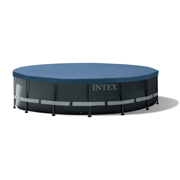 Intex Piscina Ultra XTR Frame rotonda con Pompa Filtro, Scaletta e Teli, 488x122 cm
