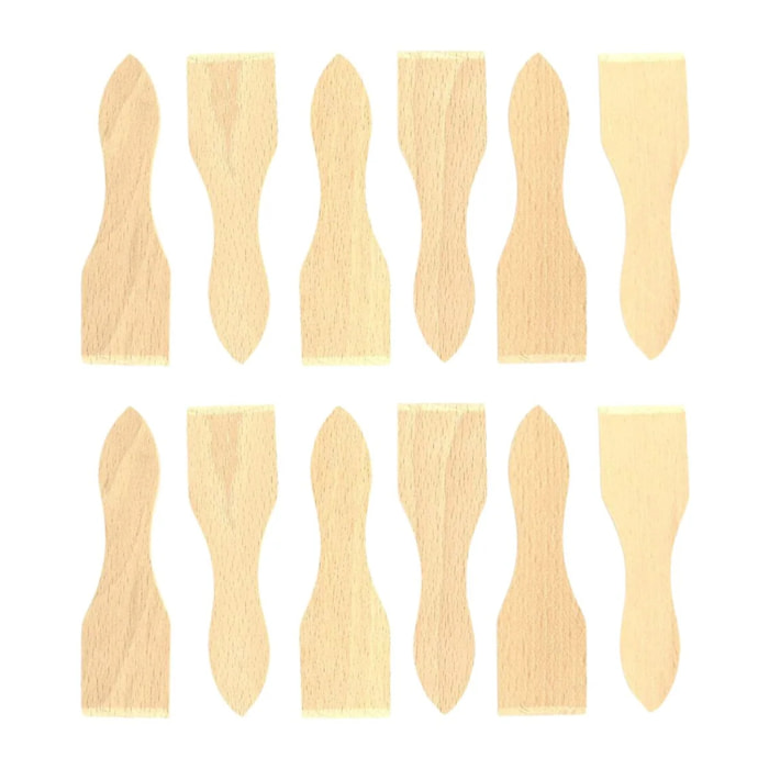 Ensemble de 12 spatules à raclette en bois 13 cm Fackelmann Wood Edition
