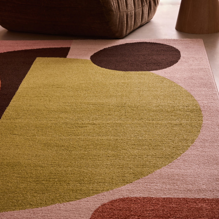 EUPHORIA - Tapis de salon multicolore à motif abstrait
