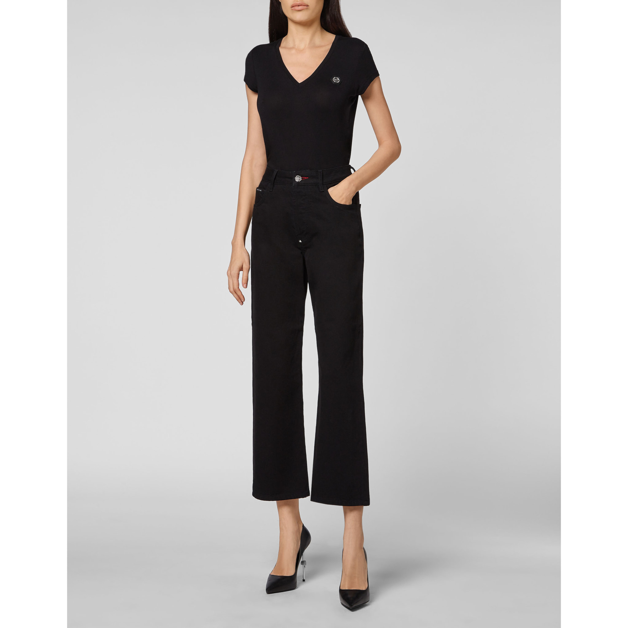 PHILIPP PLEIN Denim Trousers Loose Fit ICONIC PLEIN