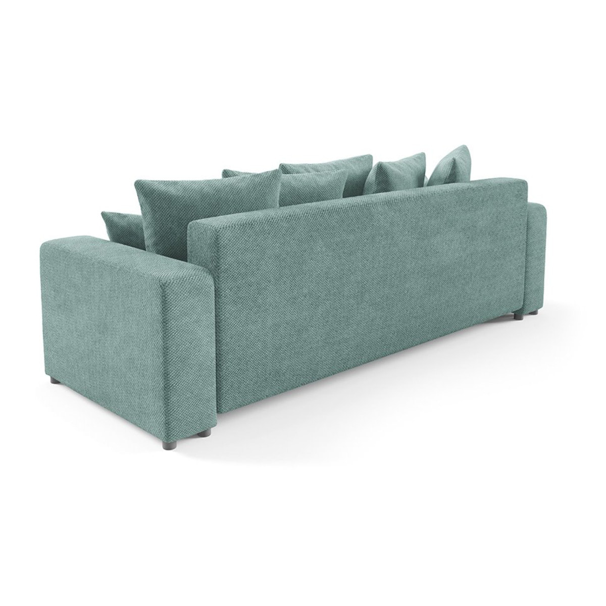 GLORIA - Canapé droit convertible 3 places en tissu vert clair