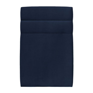 Lit avec tête de lit bandes horizontales velours et sommier tapissier Ep20