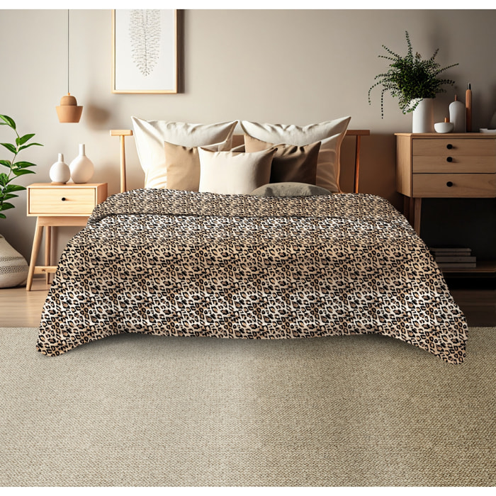 TRAPUNTA INVERNALE MATRIMONIALE MACULATO BEIGE MADE IN ITALY