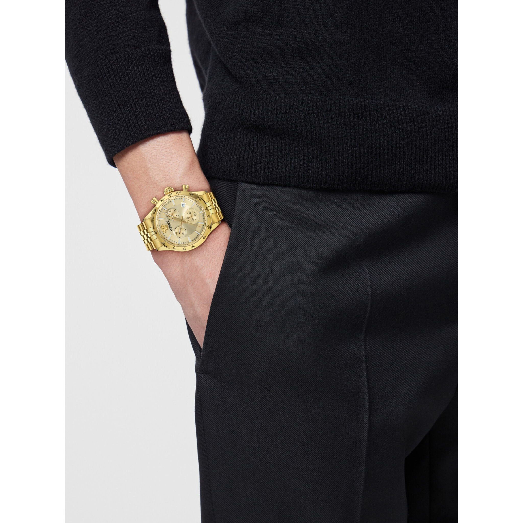 Versace Quartz Chronograph Watch Hell.chr Petite Spec. (Wc-Cfa)