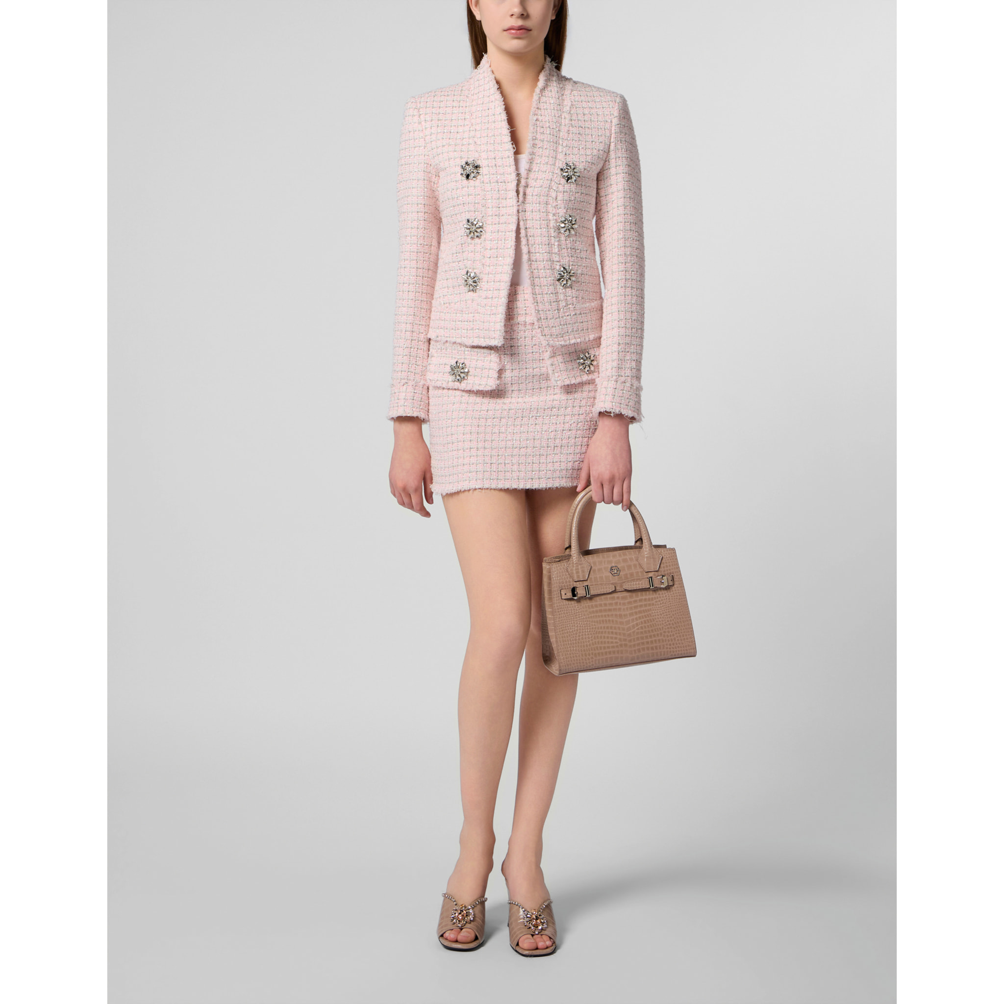 PHILIPP PLEIN Tweed Jacket Crystals