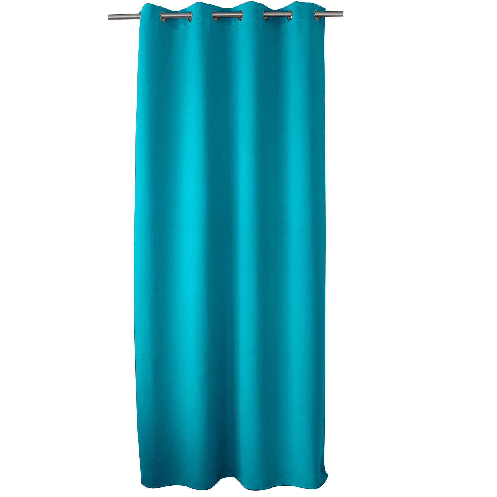 Rideau occultant uni avec 8 œillets - Turquoise