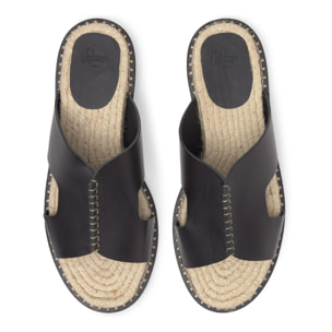 Sandalia plana Piti en napa con suela de yute y tpu