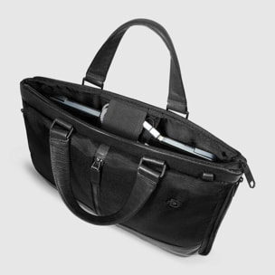 Piquadro Cartella da lavoro porta PC e porta iPad® in tessuto riciclato con protezione anti-frode RFID