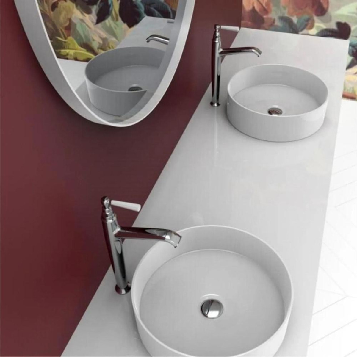 Lot de 2 mitigeurs lavabo haut Cléo 1889 chromés