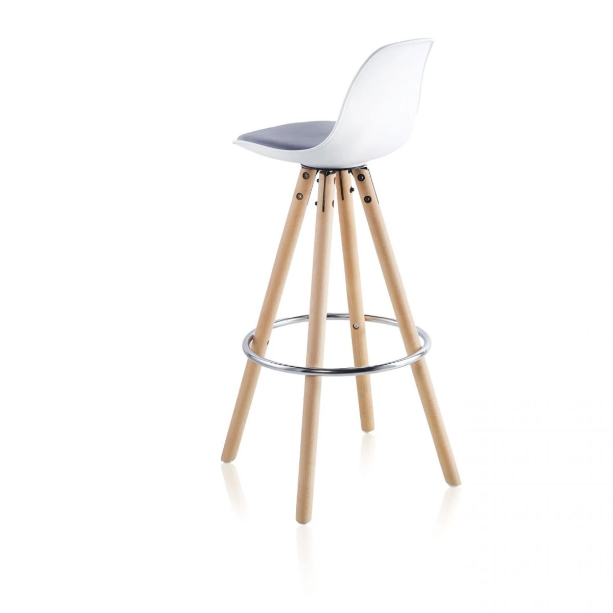 Pack 4 Taburetes Leif Blanco - Gris