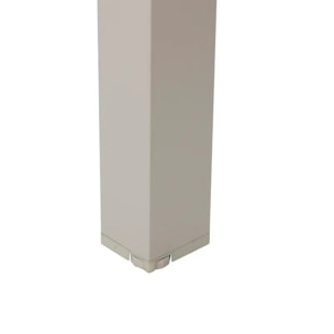 Table de jardin "Évasion" effet bois lin & argile 4 places lates en aluminium