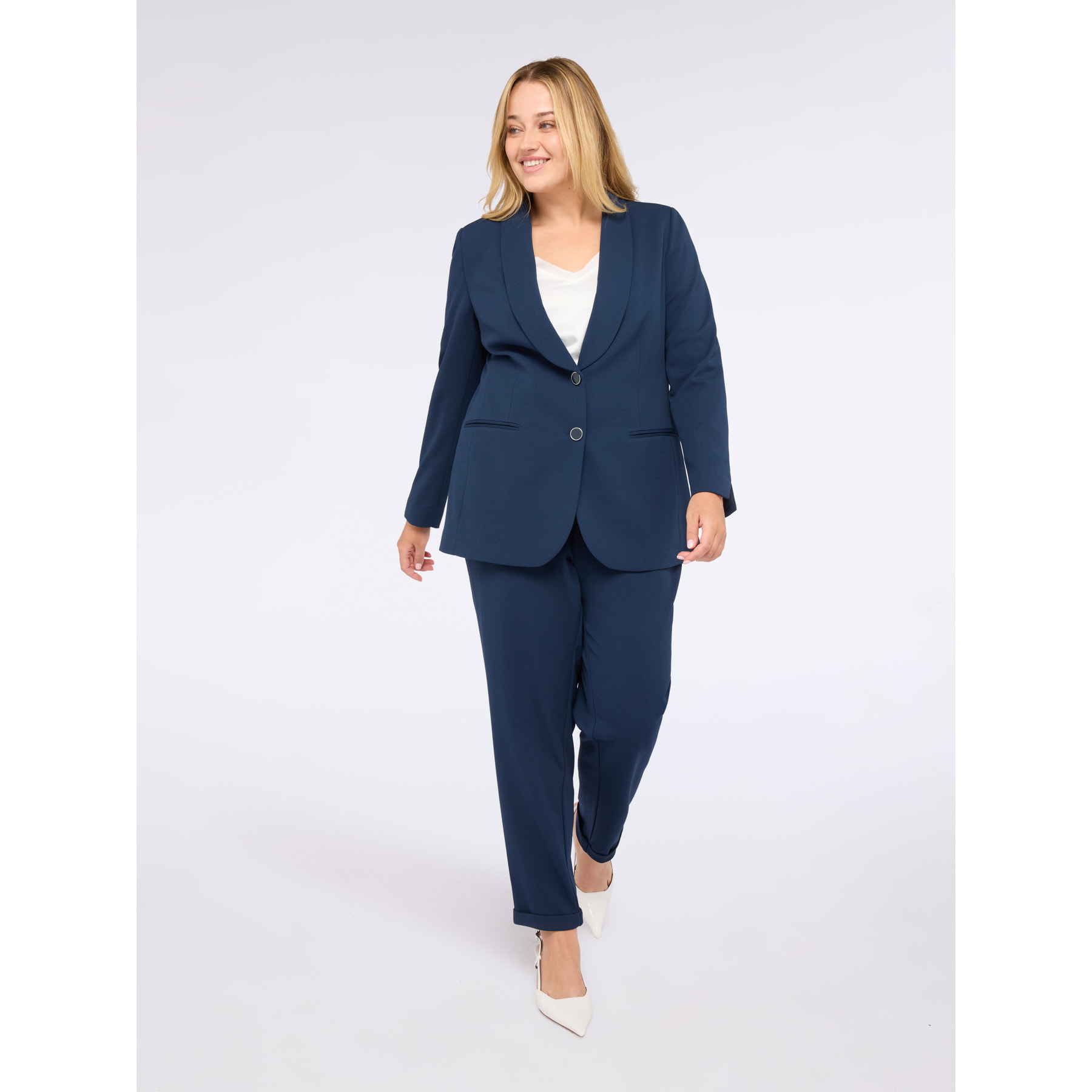 Fiorella Rubino - Blazer ajustado en tejido elástico - Azul