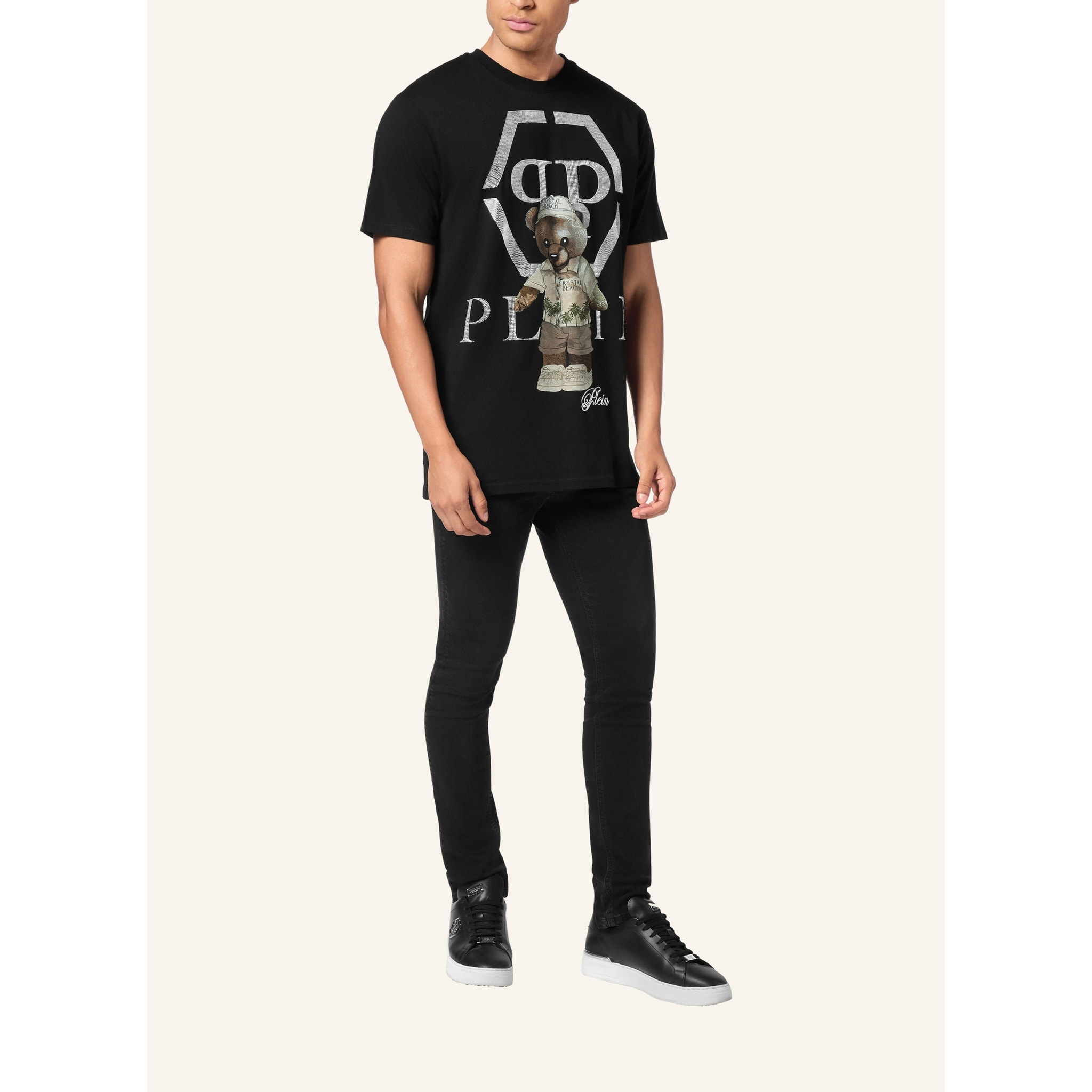 PHILIPP PLEIN T-shirt girocollo a maniche lunghe TEDDY