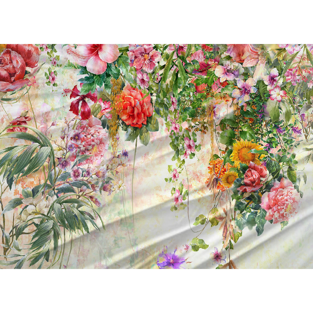 Copripiumino Stampa Digitale Disegno Floral Misura Letto Matrimoniale