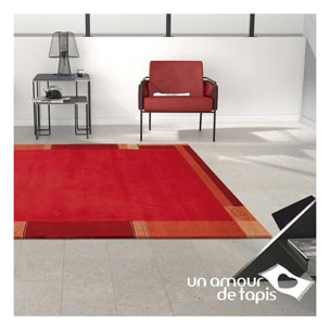 Tapis salon et chambre fait main en laine motif simple VEHU