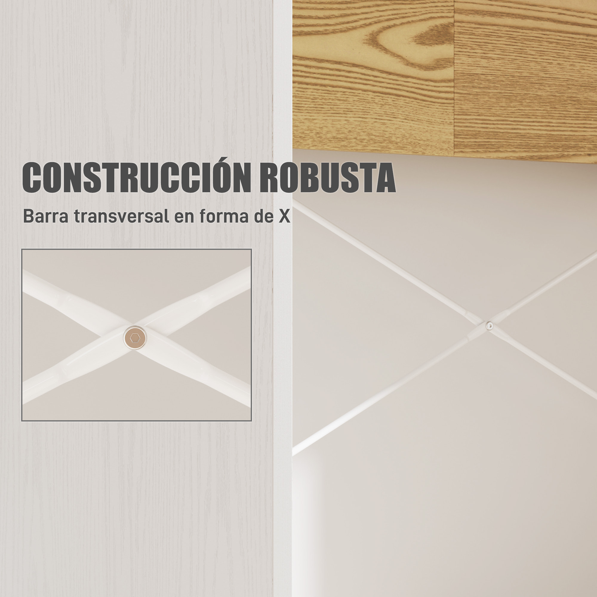 Escritorio, 110x50x102,6 cm, Mesa de Escritorio, Mesa de Ordenador con 2 Compartimentos Abiertos y Estante, Fácil de Montar, para Casa, Oficina, Dormitorio, Estudio, Blanco y Madera Natural
