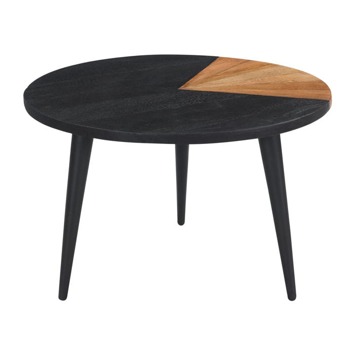 Set de 2 tables basses rondes en bois d'acacia - Binôme