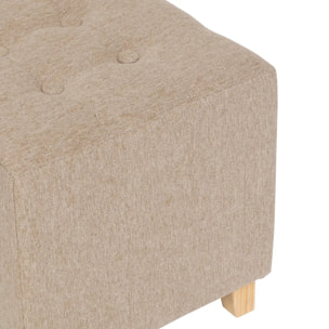 Pouf "Leandre" pin beige 35x35x35cm