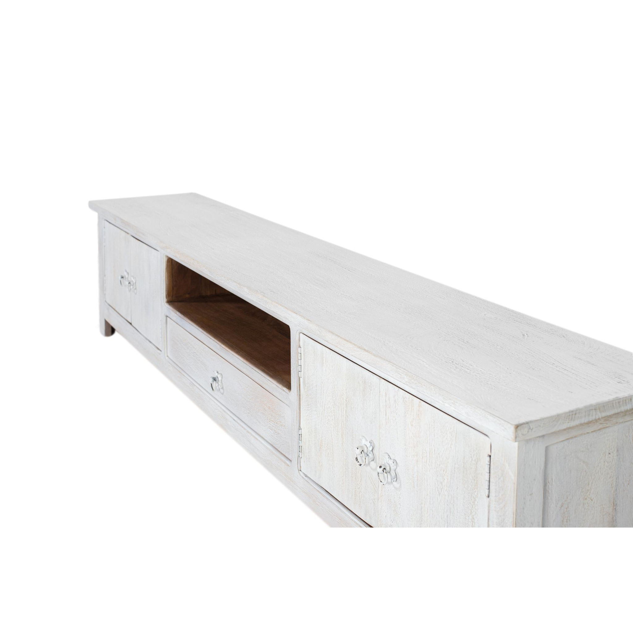Mueble TV de Madera de Mango 230 Cm Estilo Mediterráneo Moderno