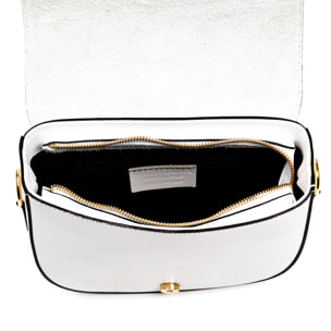 Anghiari borsa a tracolla donna. Pelle autentica finitura Ruga