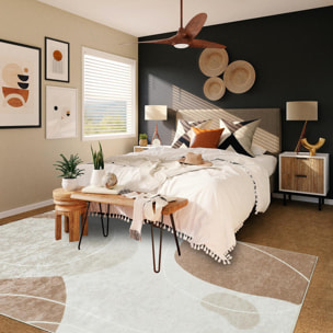 Tapis salon et chambre tissé motif abstrait MUPU