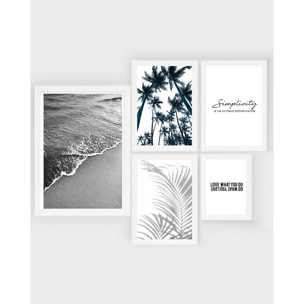 Pack de 5 posters Beach Hauteur: 29.7 Longueur: 42 Largeur: 0.3