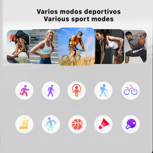 Smartwatch E18 Pro con misuratore di pressione sanguigna e O2. 15 modalità sportive, NFC.