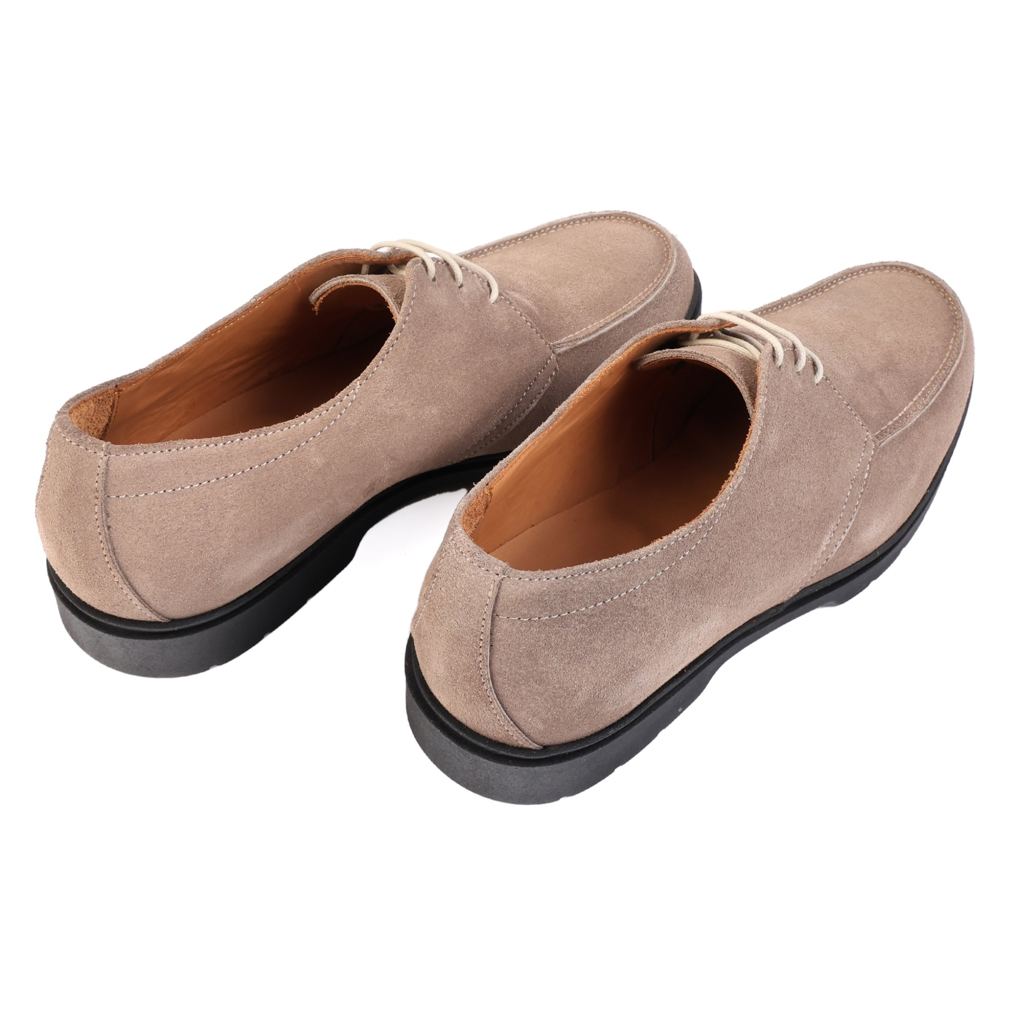 Derby stringate in camoscio con fondo light