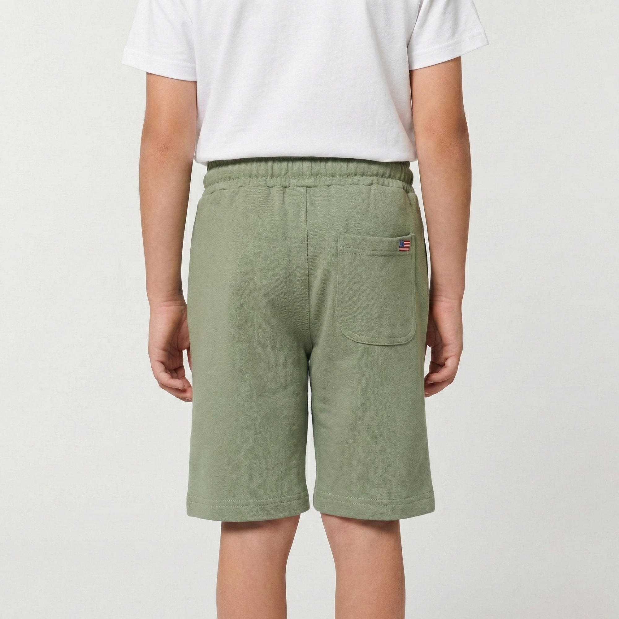 Bermuda felpa con logo stampato french terry