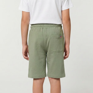 Bermuda felpa con logo stampato french terry