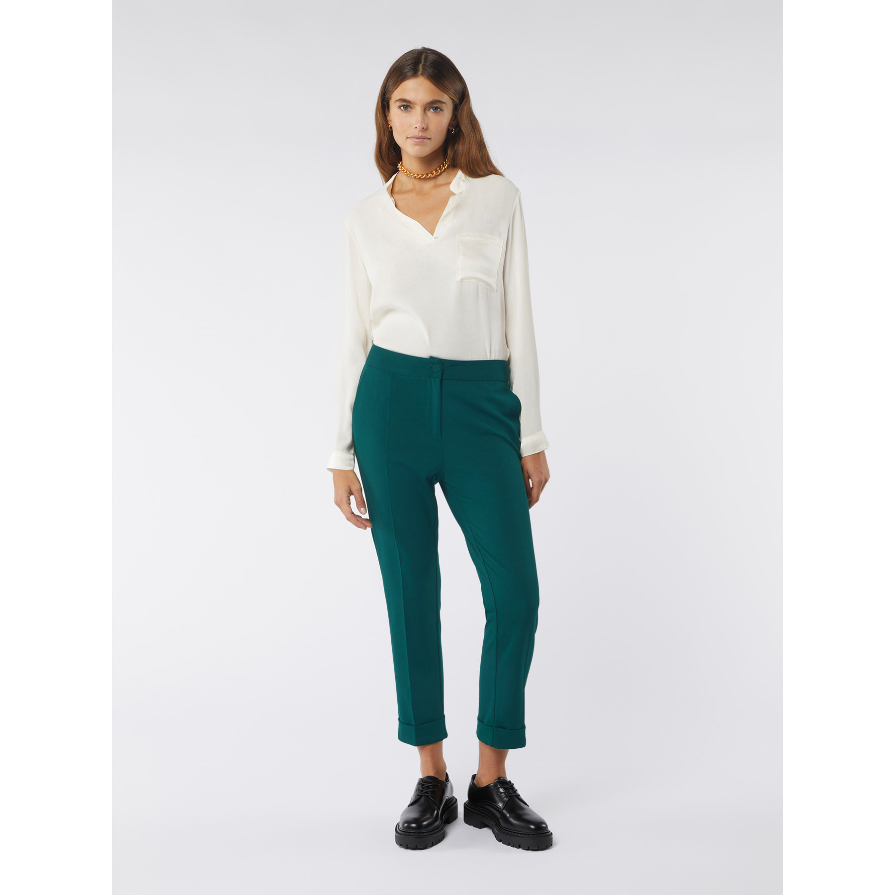 Oltre - Pantalón pitillo New York - Verde