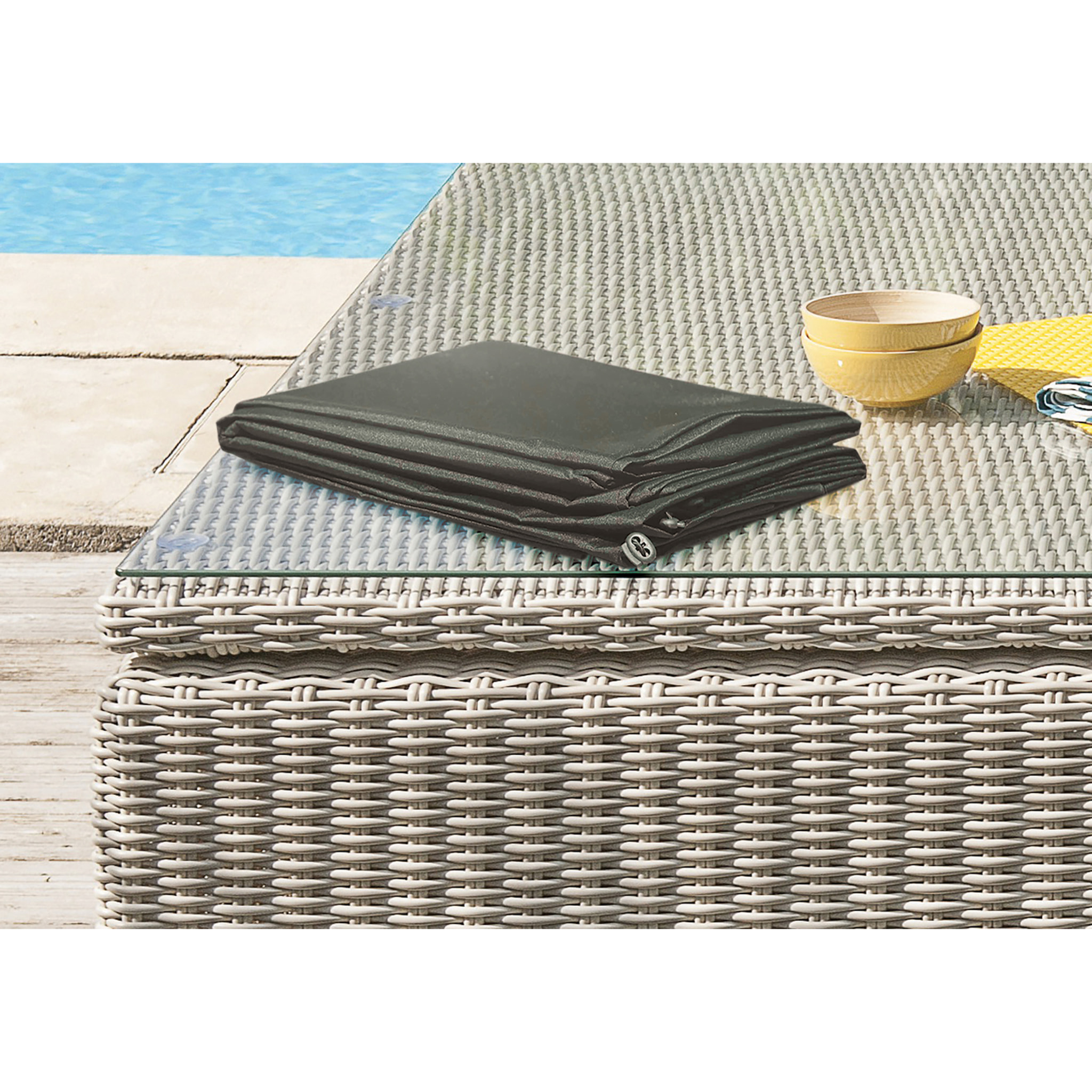 OCEANE-LUNCH - Housse de protection pour table de jardin en polyester