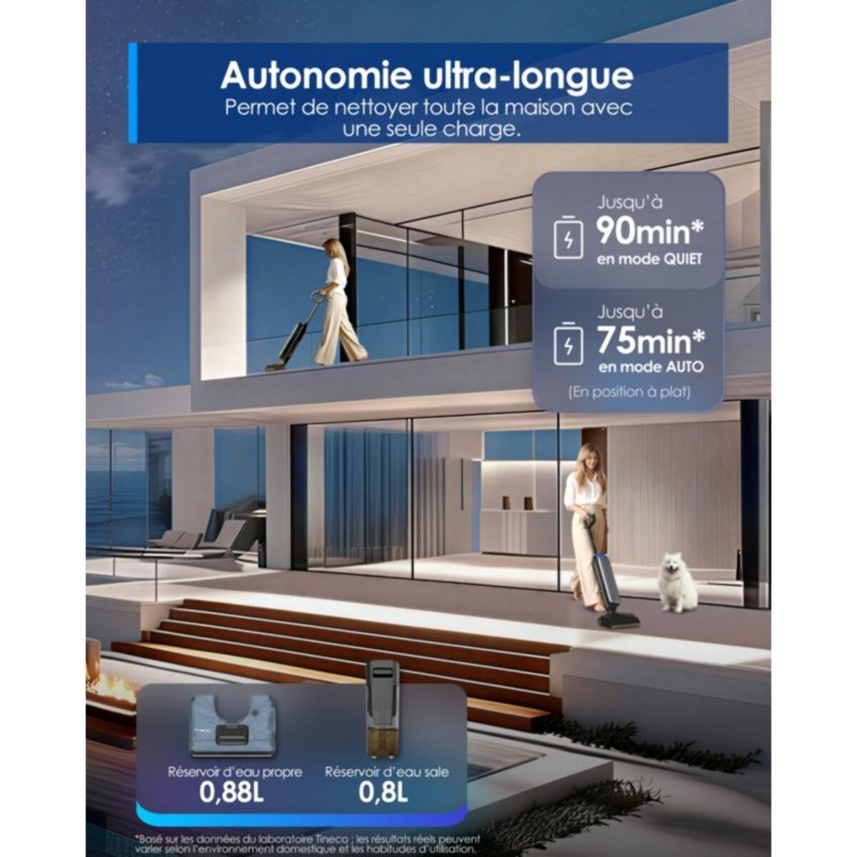Aspirateur laveur TINECO Floor One S9 Artist Steam Pro avec fonction vapeur