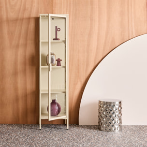 Buffet de rangement acier et verre trempé 1 porte 160cm ARKANSAS