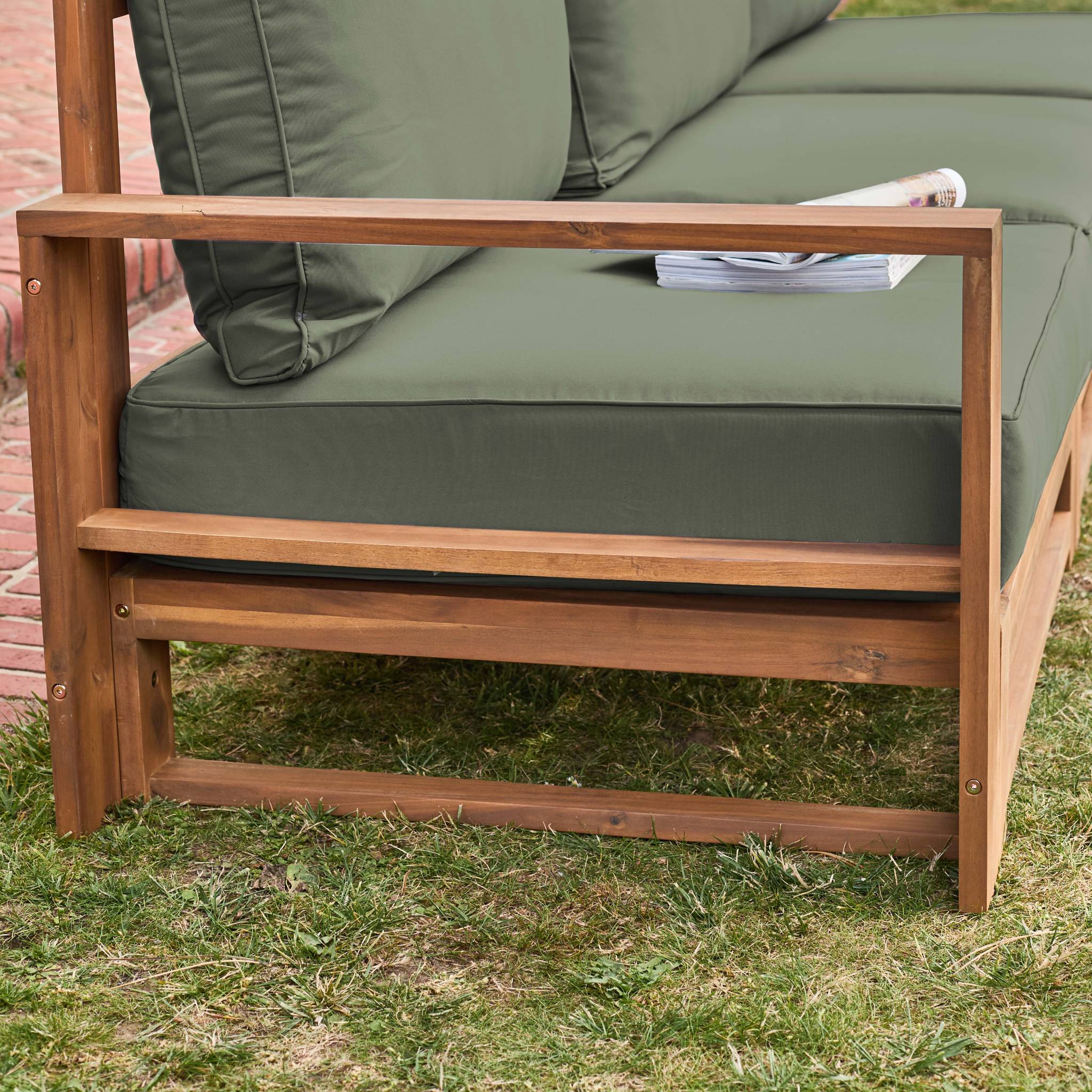 Salon de jardin bois d'acacia 5 places MENDOZA