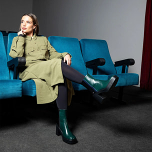 Botines con tacón 1974 NAPPA SHINNY FLAMINGO-BLACK/BERNA color Flamingo-black