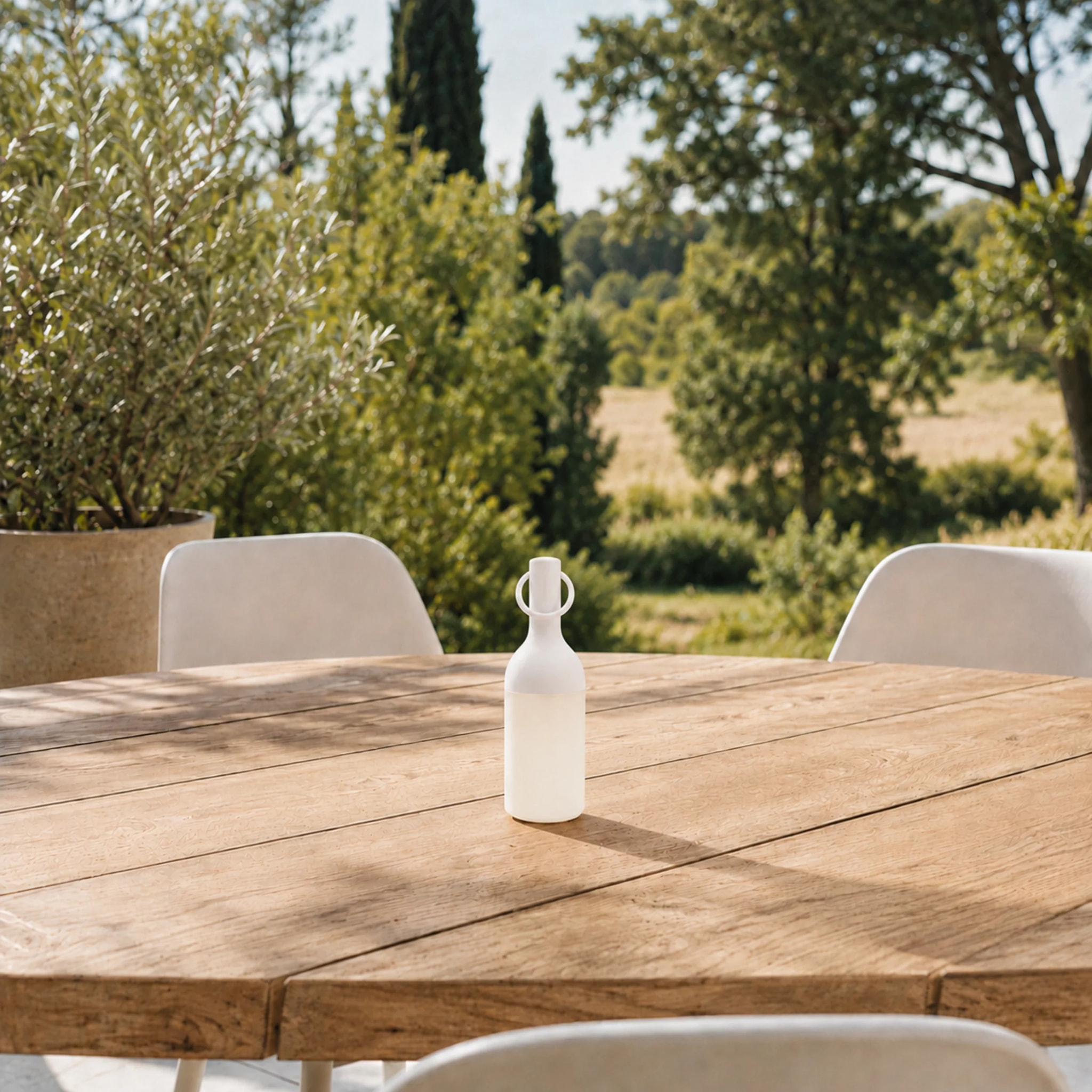 Petite lampe nomade en plastique blanc - Elo