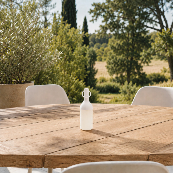 Petite lampe nomade en plastique blanc - Elo