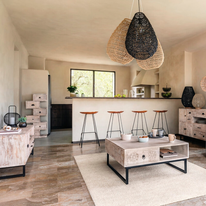 Chiffonnier 6 tiroirs "Ajay" - manguier