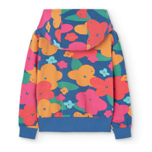 Chaqueta felpa flores de niña -BCI