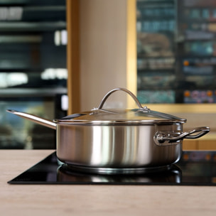 Sauteuse professionnelle en inox 28cm - tous feux PROFESSIONNEL