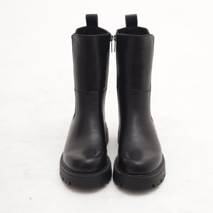 STIVALETTO ELASTICO E ZIP NERO