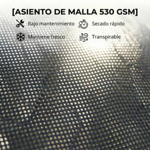 Pack de 2 Tumbonas de Jardín Exterior, Tumbonas Reclinables con Ruedas, Respaldo Ajustable de 4 Niveles, Estructura de Aluminio y Tela Textilene, Resistentes, para Playa, Piscina, Gris Oscuro